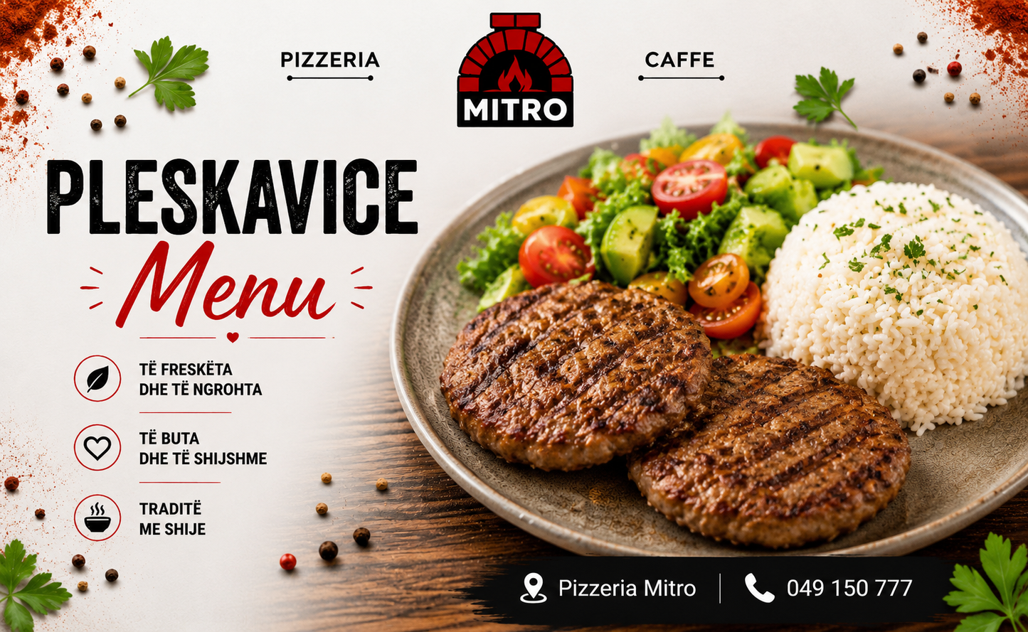 PLESKAVIC MENU