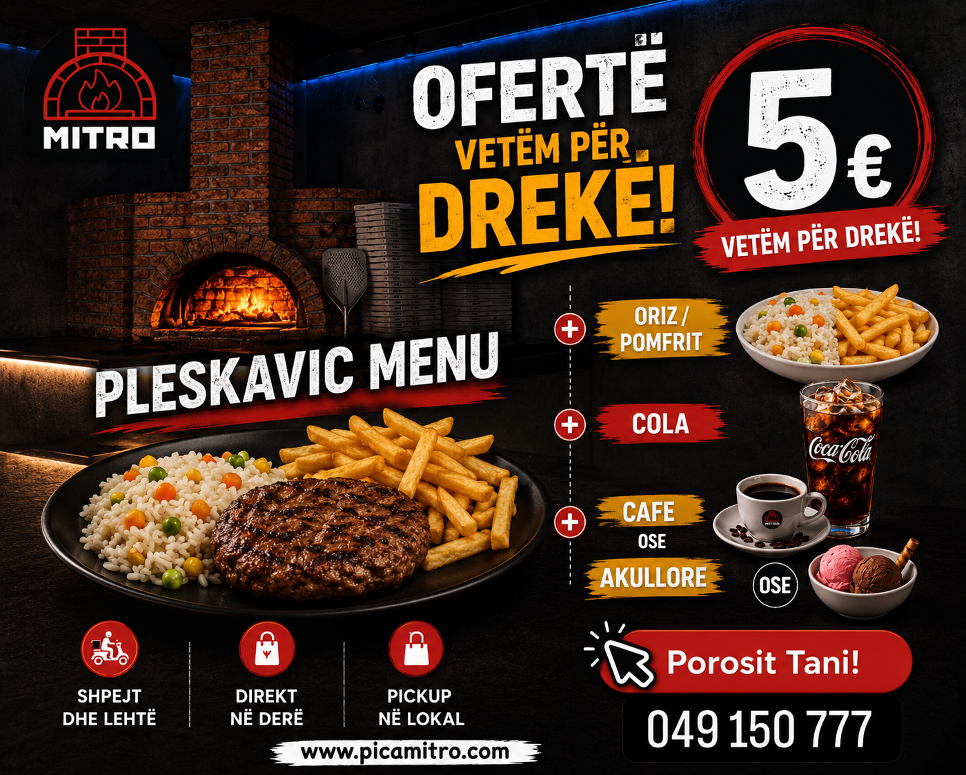 Pleskavic Menu ( Cola+cafe)